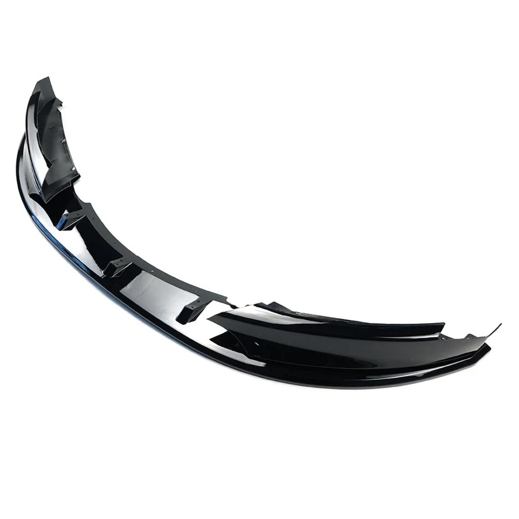 For BMW 1 Series E82 M Sport 2007-2013 Car Front Bumper Lip Splitter Diffuser Spoiler Protector Glossy Black Carbon Fiber Look