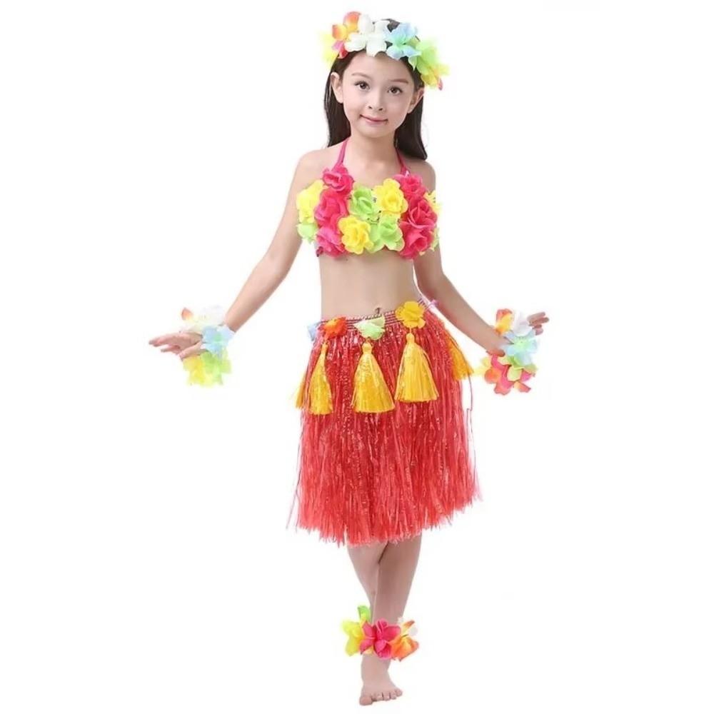 7/8Pcs Costume Hawaiian Costumes Wristbands Hula Dancer Costume  Hawaii Party Supplies