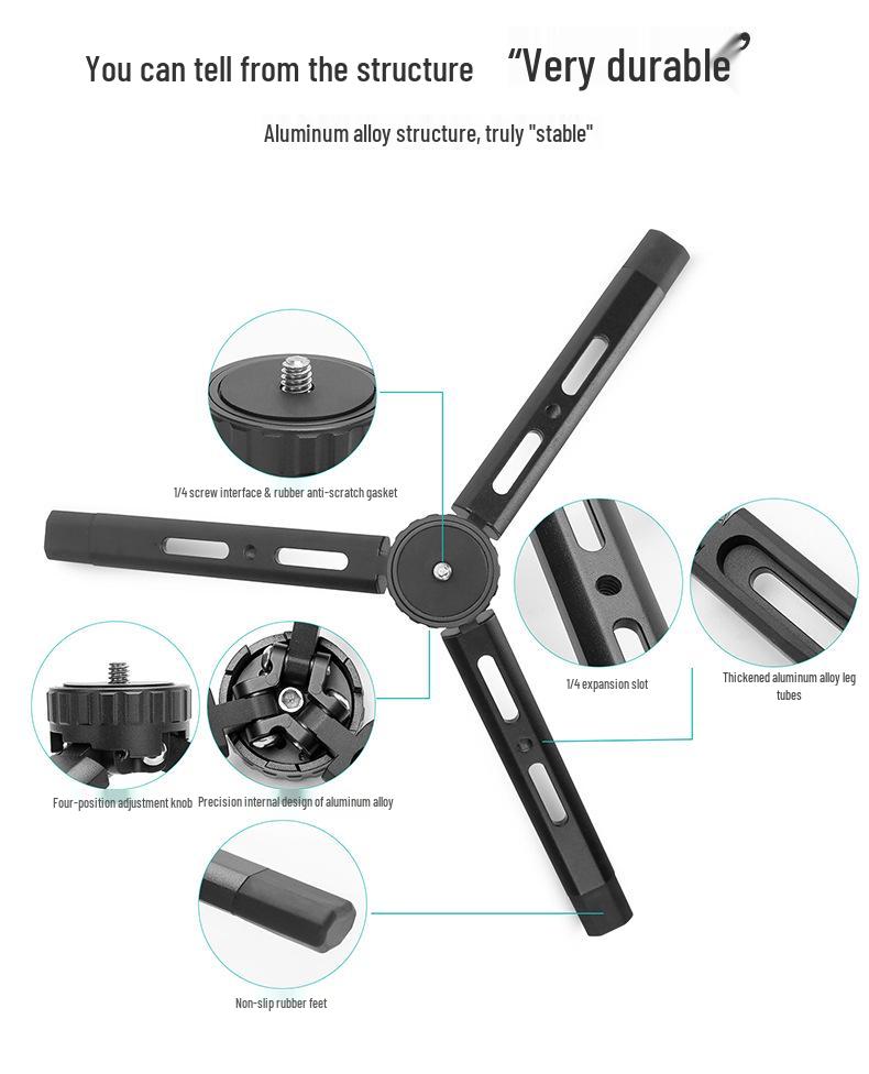 Aluminum Alloy Projector Stabilizer Tripod with Four-Speed Fan Adjustment for Live Broadcasts