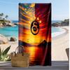Galatasaray Fußball Aufdruck Strandtuch Schnelltrocknend Weiches Handtuch Tragbare Große Rechteckige Stranddecke für Reisen Schwimmbad