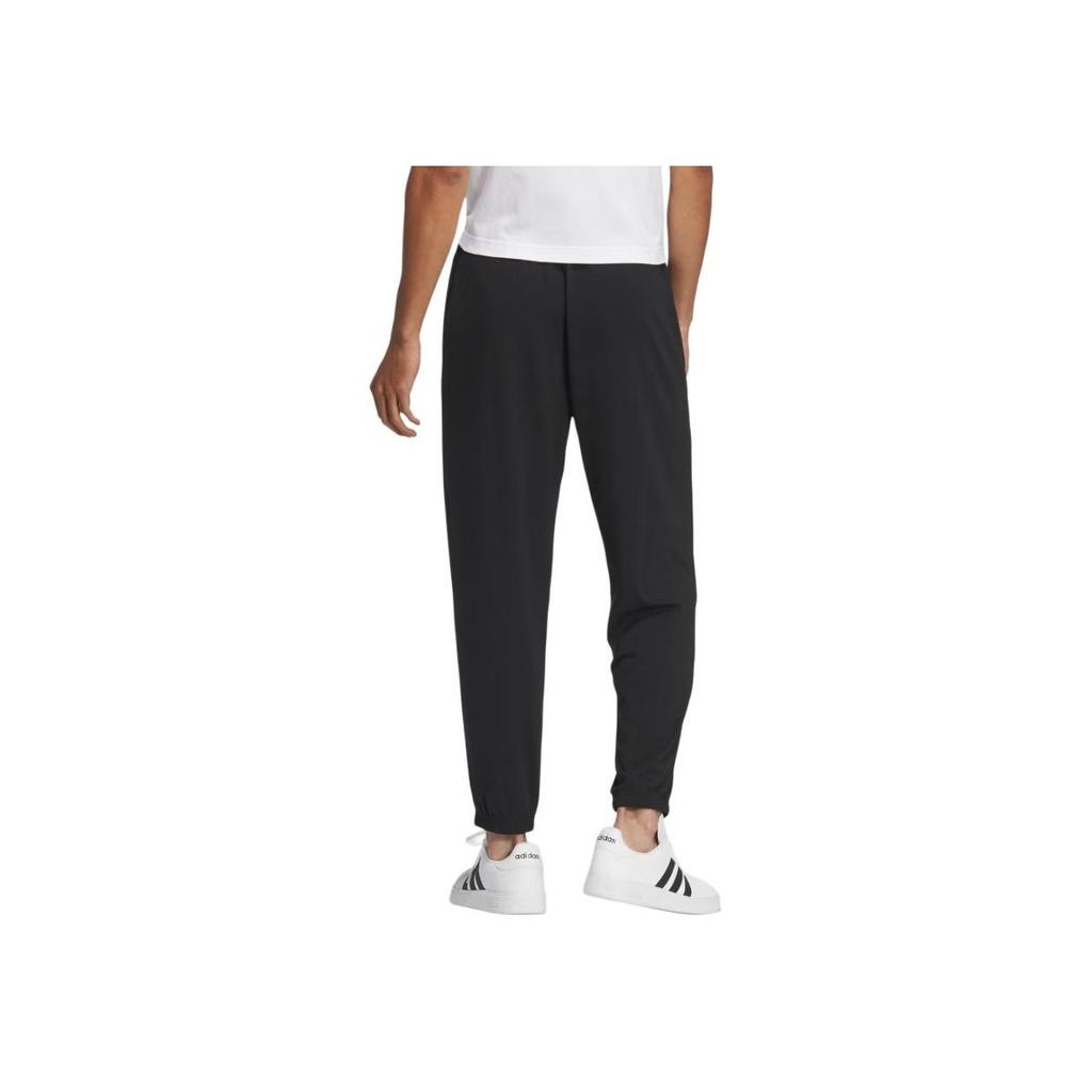 Adidas Solid Color Drawstring Joggers Men Bottoms Black JD1438