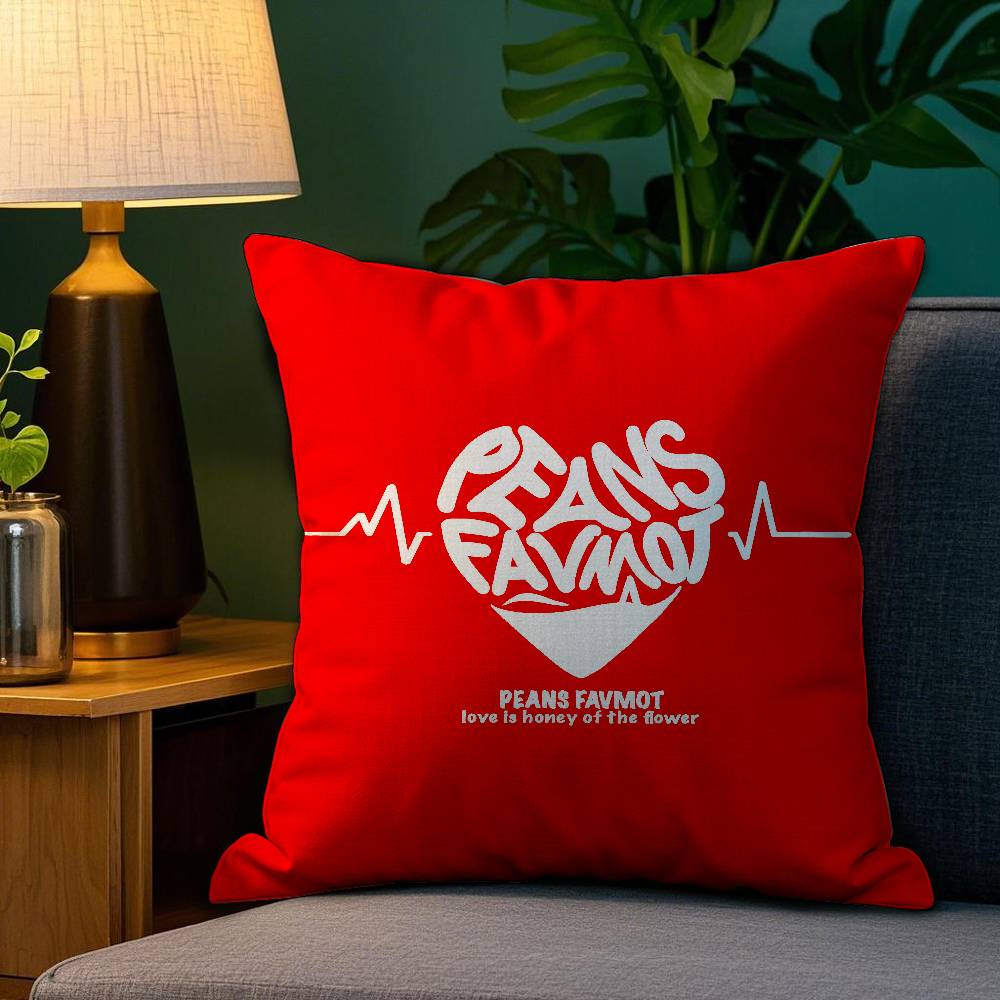 Creative Love Letters Pillow Case Plush Fabric Soft Double Sided Print Home Sofa High Quality Cushion Cover Throw