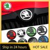 2026 Hot For SKODA 8CM 9CM Car Front Emblem Sticker Rear Trunk Badge for Skoda Octavia Fabia 1 2 Rapid Superb A5 A7 Karoq Yeti V
