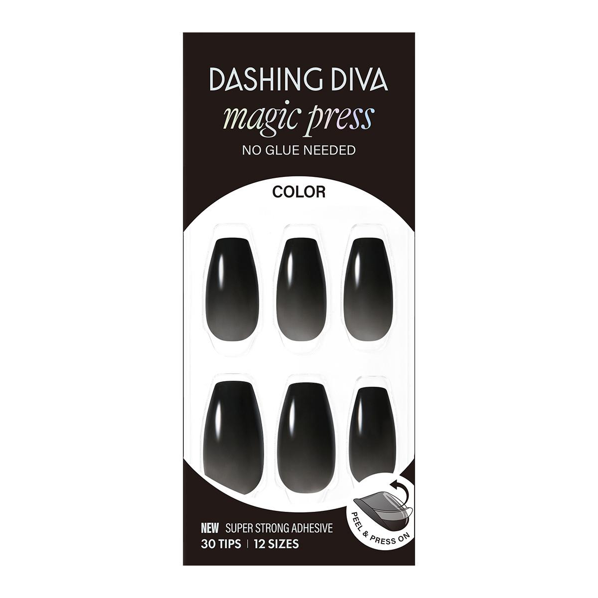 

DASHING DIVA Magic Press Color Nail Picks Clear Black