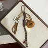 Bagel Pretzel Chocolate Bag Charm Pendant Keyring Braided Rope Keychain Charm for Backpack Purse Handbag Decorations