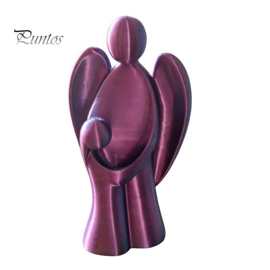 Durable Eco Friendly Craft Gifts 3D Printed Angel Figurine, Abstract with Kid Statue, Minimalist Sculpture, Compact Artistic Tabletop Ornaments Modern