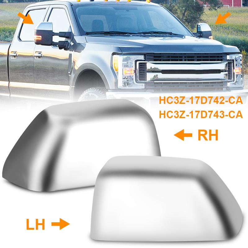 HC3Z-17D742-CA HC3Z-17D743-CA Rear Mirror Cover Cap Set For Ford Super Duty 2017 2018     Left Right Accessories