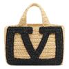 Viva Superstar Gewebtes Logo Stoff-Tragetasche Klein Damen-Tragetaschen Natur 7W2B0S12QETEX9