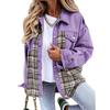 Denim Jacket, Long Sleeved, Checkered, Button Up, Shirt, Jacket Top