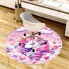1PC Unicorn Non-Slip Floor Round carpet, Office, family, bedroom, Large Area Rug Indoor Rugs,  Durable PolyesterH0363