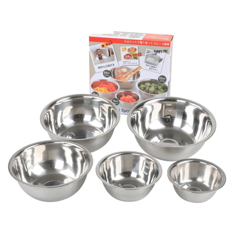 Hanlu Outdoor Portable Stainless Steel Bowl Set (5-Piece)