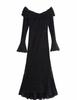 Elegante Abito in Pizzo Bardot a Vita Alta per la Moda Primavera Donna