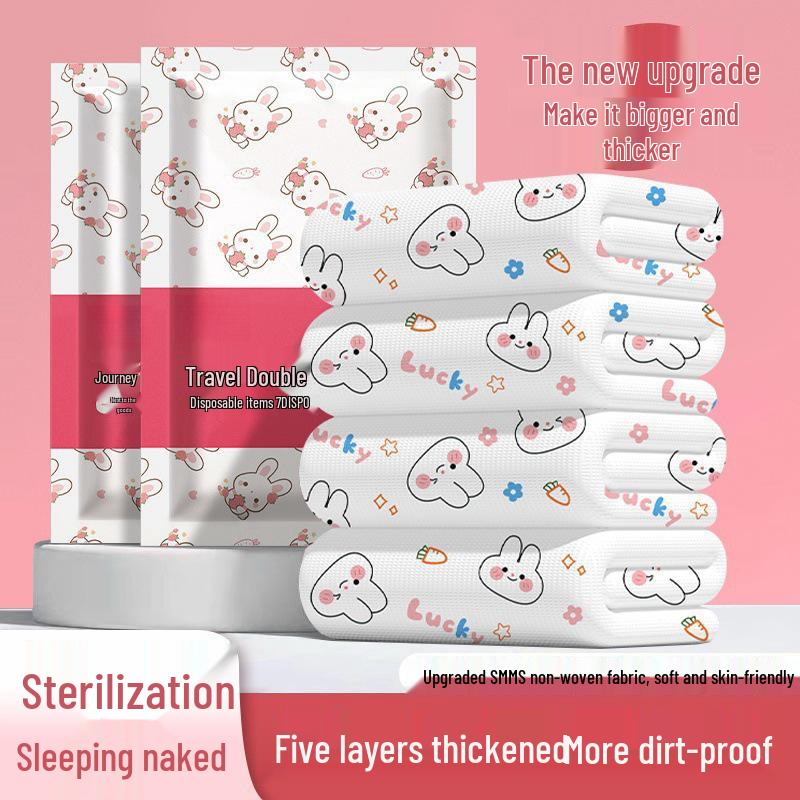 Disposable Travel Bed Sheet Set: Includes Duvet Cover, Pillowcase, and Sleeping Bag