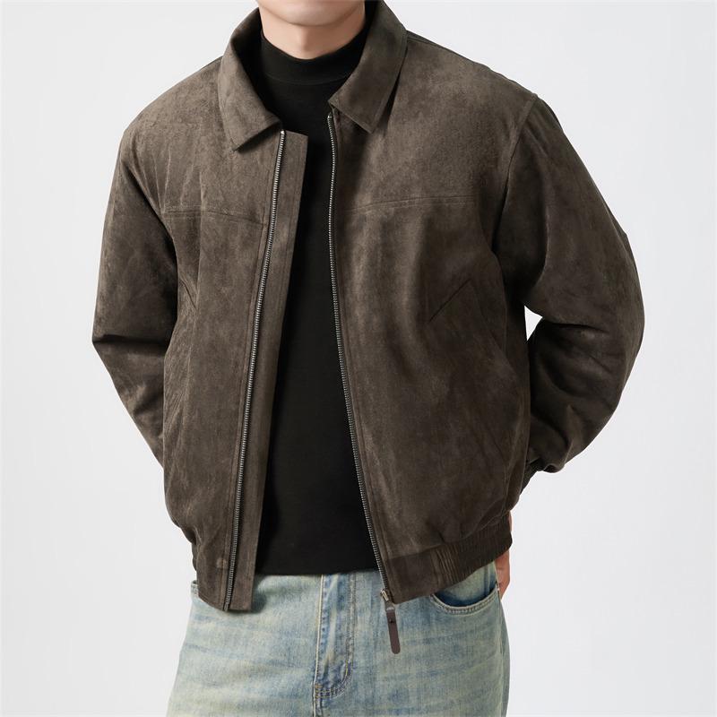 Lambswool Suede Faux Leather Jacket - Trendy Loose-Fit Autumn/Winter Retro Casual Outerwear