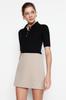 Women's Fashionable Stylish Sweater Mink Basic Polo Neck T-Shirt Look Knitwear Sweater