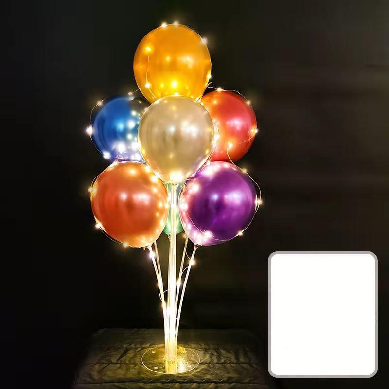 LED-Tüll-Ballon mit Säulenständer, leuchtender transparenter Bobo-Ballon-Ständer, LED-Lichterketten, Hochzeit, Geburtstag, Party-Dekorationen