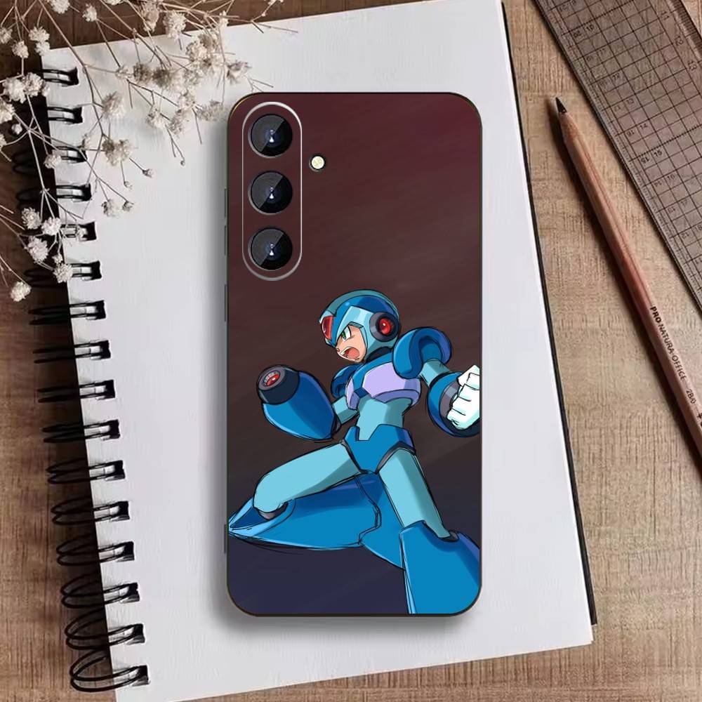 K-Mega Man Anime Phone Case For Samsung Galaxy A73,A72,A71,A70,A52,A51 Others Soft Black Cover