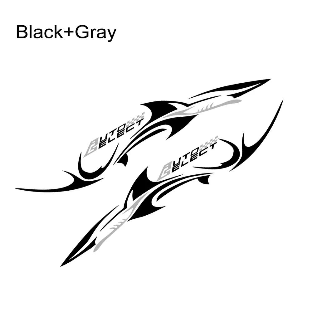 2PCS Car Both Door Side Waist Line Stickers Great Shark Graphics Vinyl Decals Automobile Styling Decoration Stickers Accessories