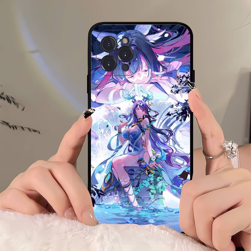 Genshin Impact Song Of The Welkin Moon Phone Case For IPhone 17 Air 16 15 14 Plus 13 12 Mini 11 Pro Max Black Cover