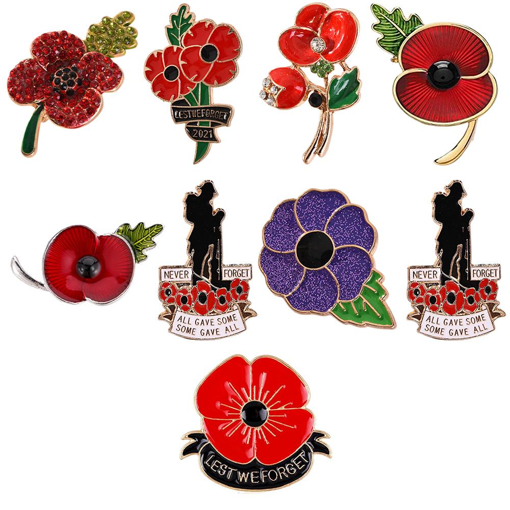 

Красный/фиолетовый цветок мака, брошь на лацкане, металлическая брошь, булавка, ювелирное изделие, эмалированная булавка для вечеринки, повседневная одежда, костюм, платье