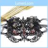 Daisy Duck Halloween Half Face Mask With Black Lace And Crystal Embellishments For Costume Party