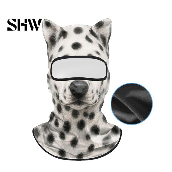 Cycling Face Mask 3D Animal with Ears, Breathable Ice Silk Balaclava for Moisture Wicking Spring Summer, Quick Drying UV Protection Full Cover