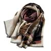 Ethnic Style Landscape Oil Painting Scarf - Autumn/Winter Fashion for Female Students, Warm Imitation Cashmere Shawl