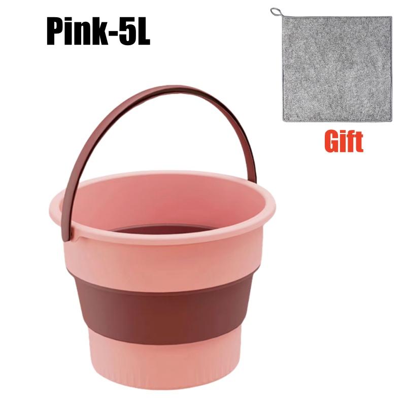 Portable Collapsible Bucket Multifunctional Thickened Silicone Bucket for Car Washing Fishing Camping Outdoor Water Container