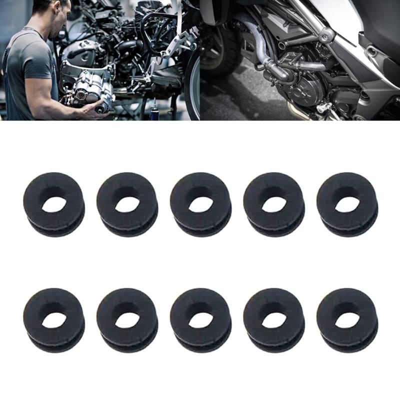 Sada 10 kusů gumových průchodek Sada gumových průchodek Sada podložek s O-kroužkem Průchodky na gumové dráty pro motocykl