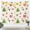 Cute Snowman Tapestry Kids Merry Christmas Wall Art for Bedroom Living Rooms Xmas Snowflake Wall Hanging Blanket Breathable