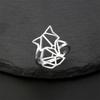 My Shape Punk Hollow Wolf Ring for Men Viking Fenrir Wolf Stainless Steel Adjustable Animal Head Finger Rings Fashion Jewelry