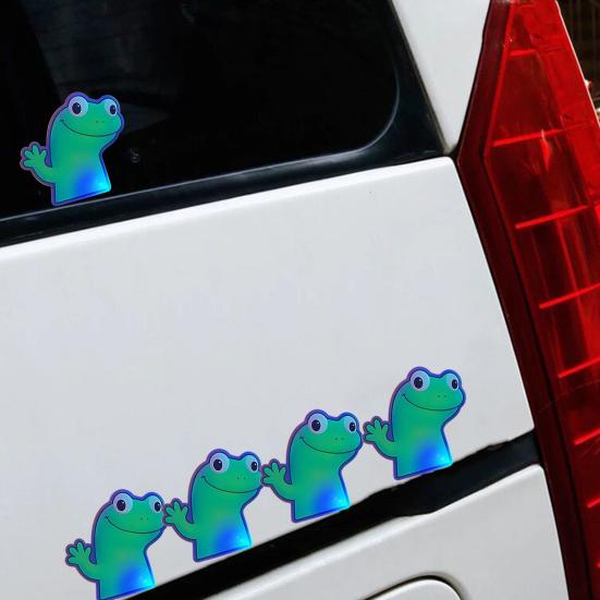 1/2/3/4/5/6/9/10/15Pcs Car Stickers Waterproof UV Resistant Strong Stickiness Self Adhesive Colorful Lizard Stickers Funny Decals