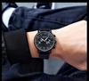 Sanda 1033 Men's Quartz Watch: Trendy Design with Leather Strap & Small Seconds Hand