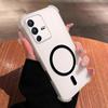 Case for Vivo V23 5G Cute Airbag Corner Pastel Matte Magnetic Casing Semi Shockproof Phone Cover