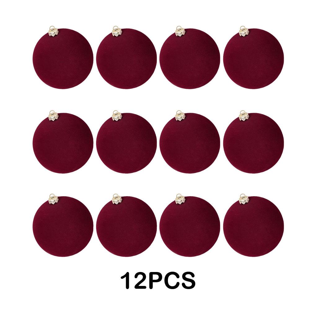 ABS Colorful Plastic Christmas Decoration Balls Set Of 12 Adopting Classic Minimalist Christmas Tree Coffee Series