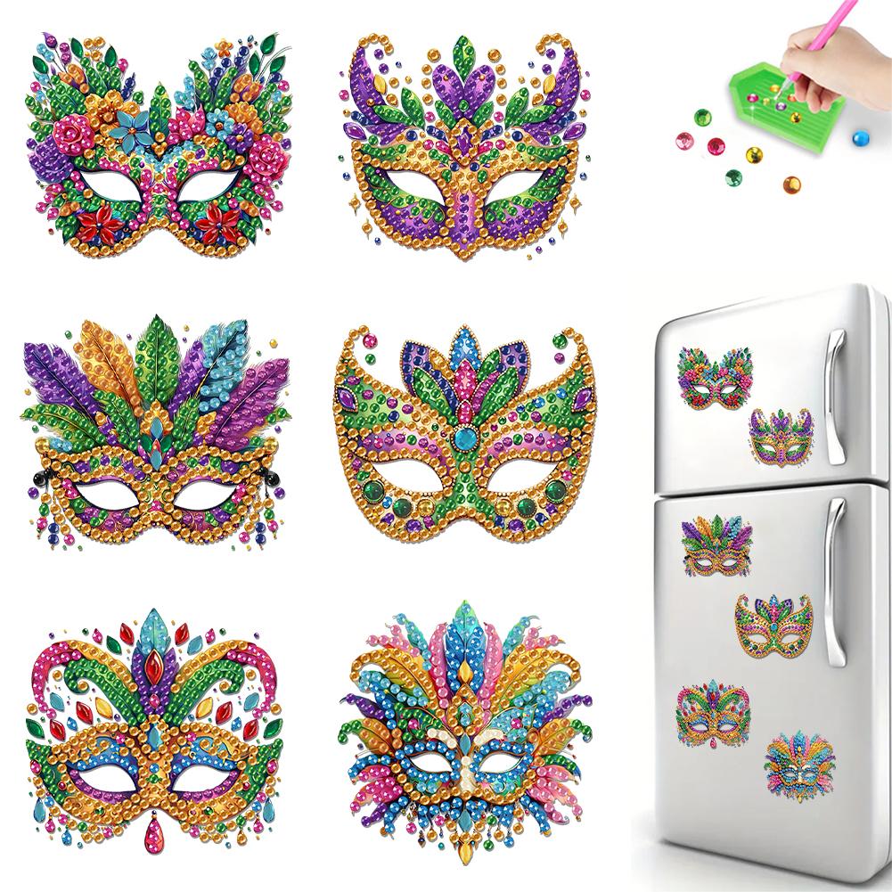 6Pcs Animal Diamond Painting Refrigerator Magnets Fridge Magnets Diamond Art DIY Diamond Art Refrigerator Magnets DIY Art Crafts