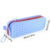 Portable Silicone Swim Goggle Case Soft Waterproof Zipper Eyeglasses Case with Carabiners with Drain Hole