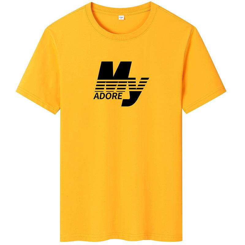 

Мужская повседневная футболка с короткими рукавами, хлопковая футболка с круглым вырезом, большой размер