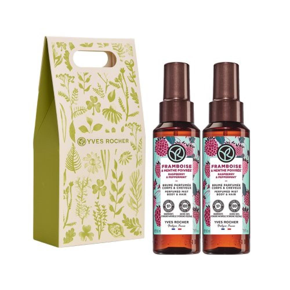 Подарочный набор с мистом для тела Yves Rocher RASBERRY/RASPBERRY