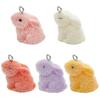 3D Cartoon White Rabbit Plush Ornament & DIY Earrings Phone Lanyard Accessories