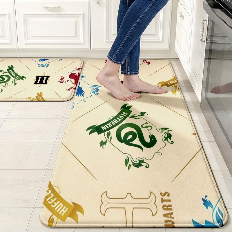 Harry Potter Flannel Kitchen Mat Christmas Soft Area Rug Non Slip Floor Carpet Home Decoration