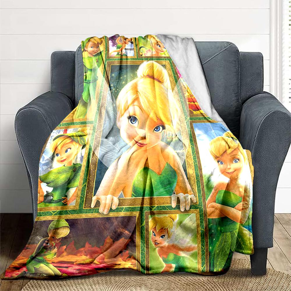 1Pc Tinkerbell'S Garden Blanket Soft And Comfortable Casual Warm Camping Travel Christmas Halloween Xmas Gift M924552