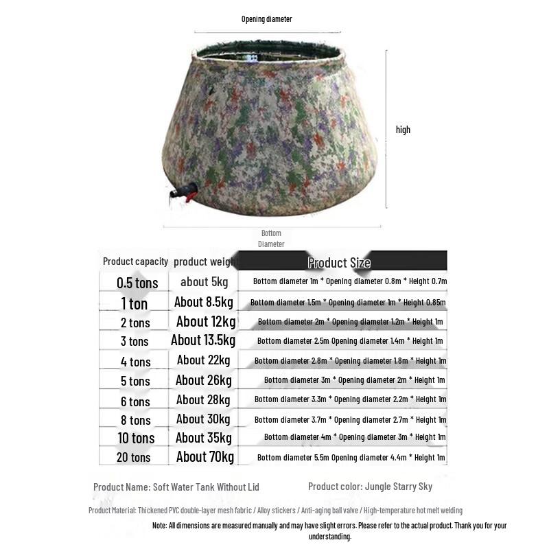 Yishunda Portable Flexible Water Storage Tank