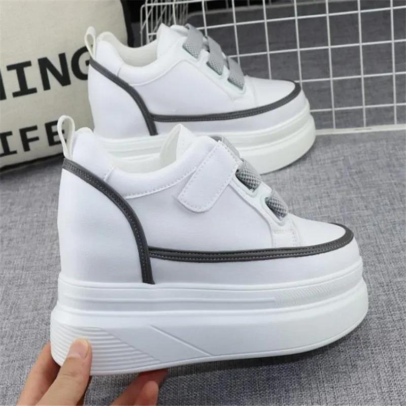 Fashion Hot Sales Women Chunky Sneakers Fashion Platform Sneakers Ladies Wedges Casual Shoes for  Leather Sports Vulcanized shoes