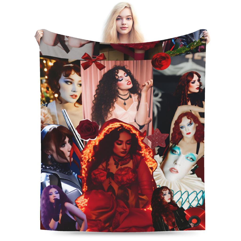 American Singer Chappell Roan Flannel Blanket Winter  Soft Throw Blanket for Child Home Decor Novelty Bedspread Sofa Bed Cover