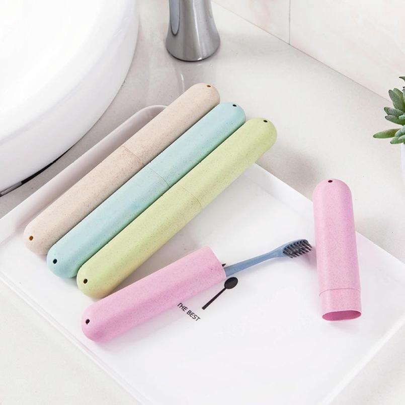 2PC Organizer Portable Toothbrush Protect Holder Travel Camping Toothbrush Storage Box Cover Organizer