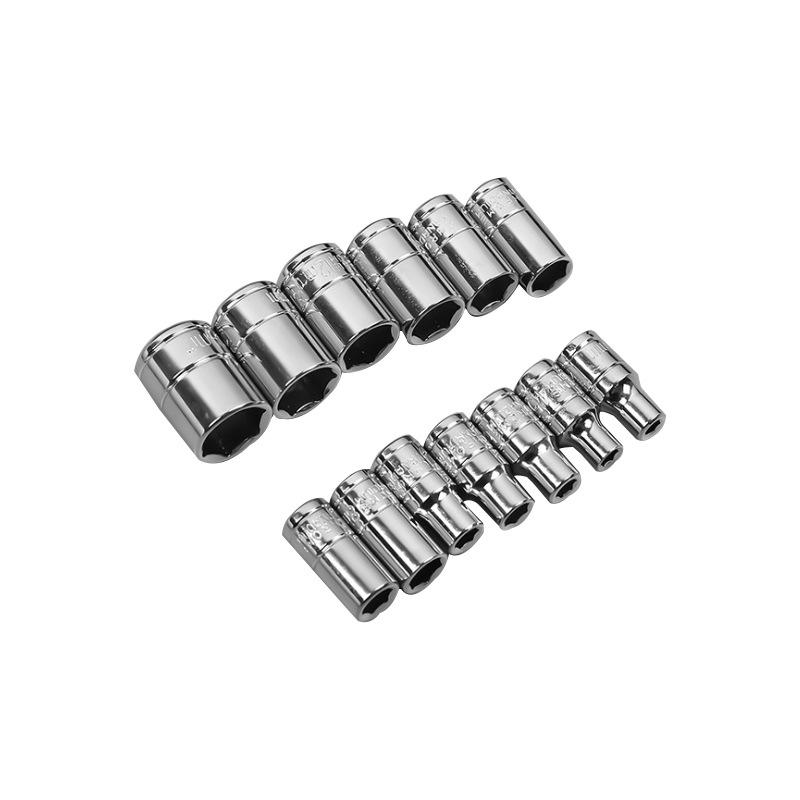 1/4Inch 4-14Mm Six Angle Sleeve Convert Hex Deep Socket Wrench Head Sleeve For Ratchet Wrench Auto Repair Hand Tool