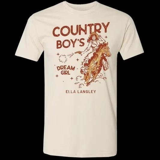 

2026 summer Women Unisex Ella Langley Beige All Size S to 3XL Tshirt Gift For Fan BL1467 S