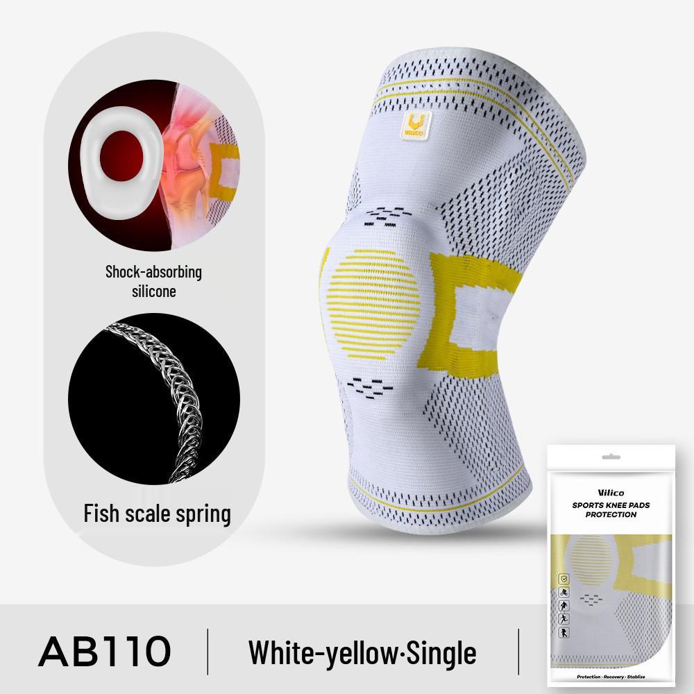 Breathable Silicone Spring Compression Knee Pads for Outdoor Sports & Activities