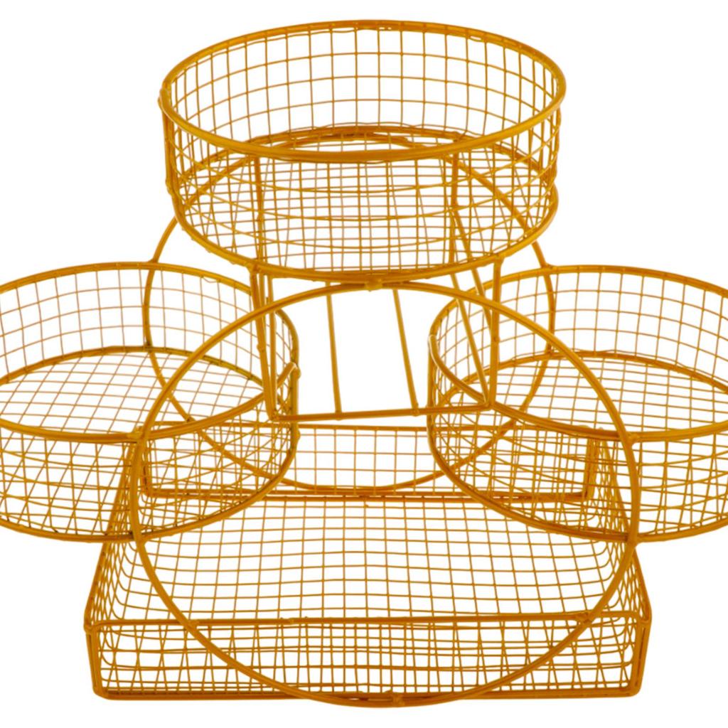 Eisen Obstkorb Mehrstöckig Tischmittelstück Platzsparend Heimdekoration